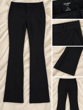 Old Navy Pixie Black Flare Work Dress Pants Women's Size 10 NWT